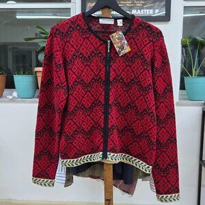 Vintage very cute old navy zip-up cardigan size Large